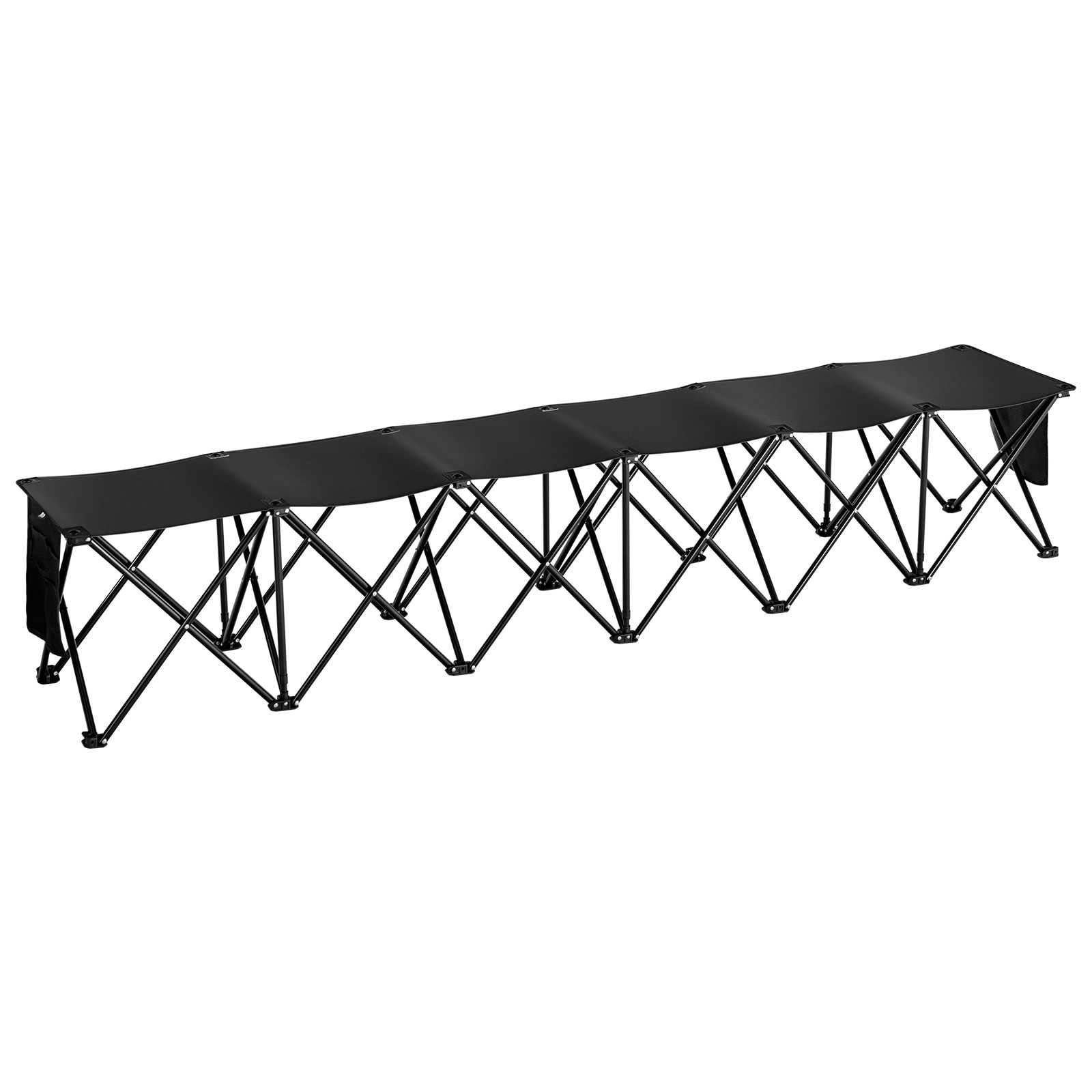 Portable 6 Seat Folding Sport Bench With Carry Bag For Camping_voghion.com